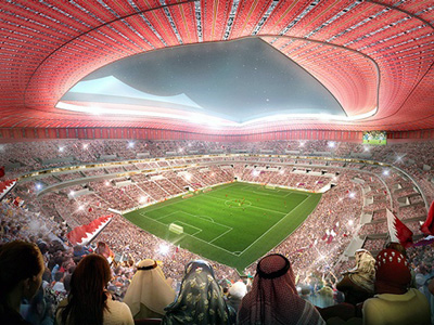 timelapse construction camera for world cup 2022 stadium